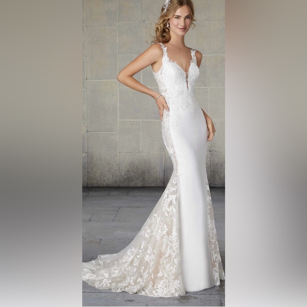 Mori Lee White Lace Wedding Dress